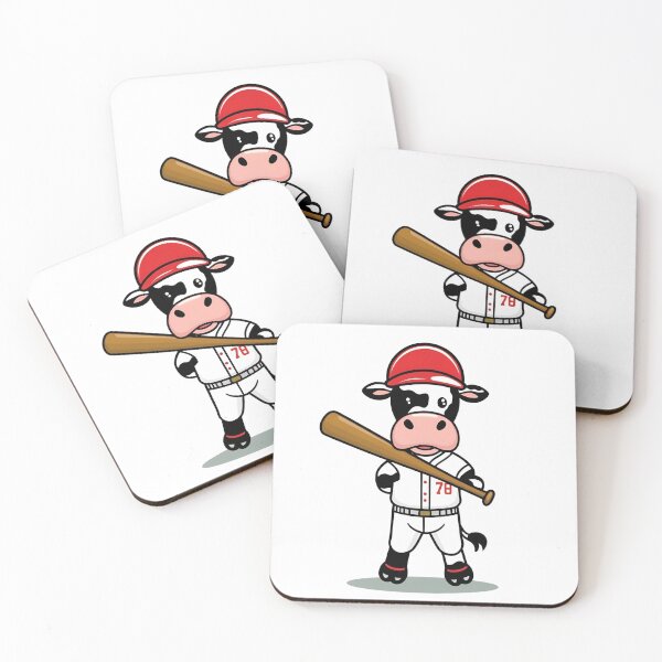 Item preview, Cow Playing Baseball designed and sold by Majestic Paws.