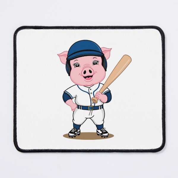 Item preview, Pig Playing Baseball designed and sold by Majestic Paws.