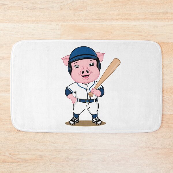 Item preview, Pig Playing Baseball designed and sold by Majestic Paws.