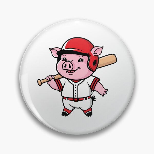 Item preview, Pig Playing Baseball designed and sold by Majestic Paws.