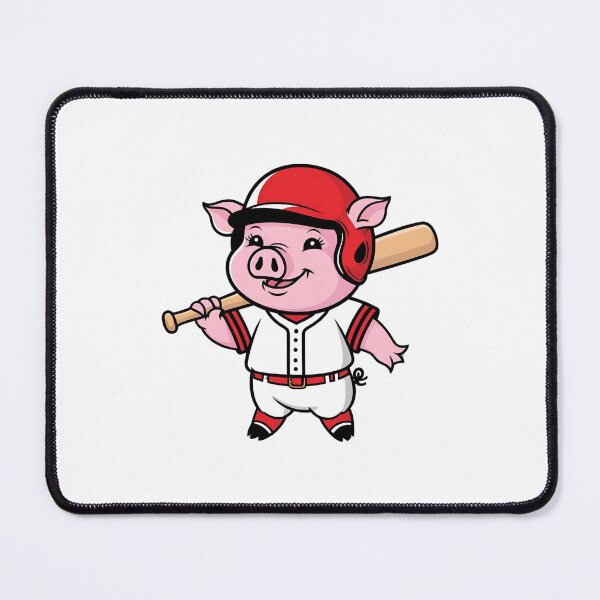 Item preview, Pig Playing Baseball designed and sold by Majestic Paws.
