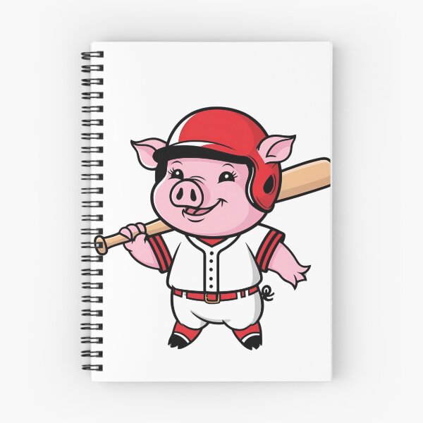 Item preview, Pig Playing Baseball designed and sold by Majestic Paws.