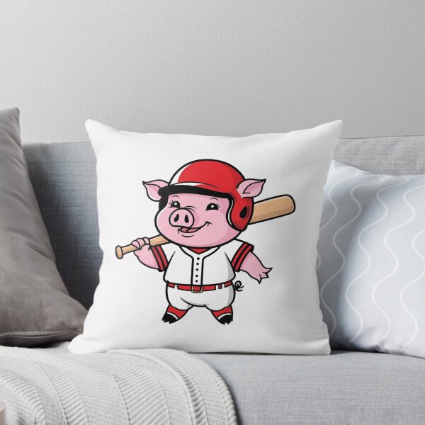 Item preview, Pig Playing Baseball designed and sold by Majestic Paws.