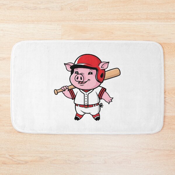 Item preview, Pig Playing Baseball designed and sold by Majestic Paws.