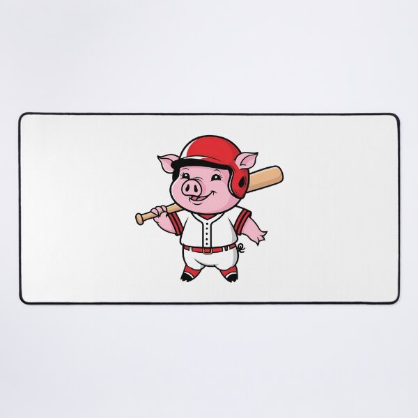 Item preview, Pig Playing Baseball designed and sold by Majestic Paws.