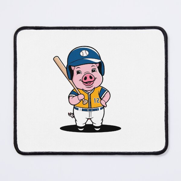 Item preview, Pig Playing Baseball designed and sold by Majestic Paws.