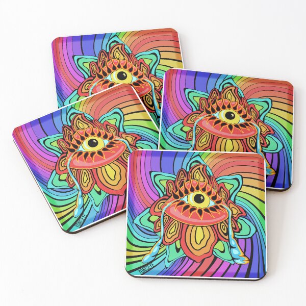 Item preview, Yoni Rainbow Flower Trip 6/6 (vibrant/bold background) | Yonis Eye | Frisoli designed and sold by Alexandria Frisoli.