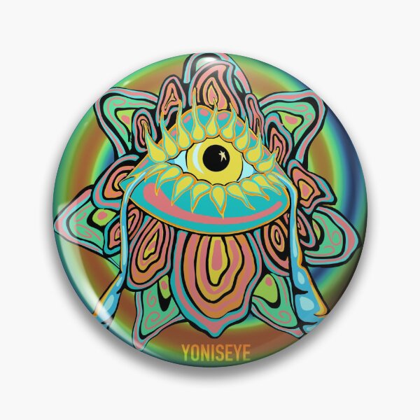 Artikelvorschau, Yoni Rainbow Flower Trip 5/6 (schwarzer Vignettenwirbel-Hintergrund) | Yonis Eye | Frisoli entworfen und verkauft von Alexandria Frisoli.