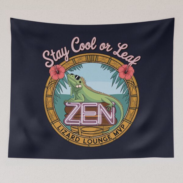 Item preview, Zen Lizard Lounge – Stay Cool or Leaf Tropical Reptile Vibes designed and sold by WildlifeInc.