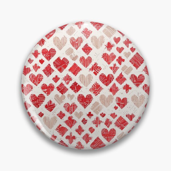 Item preview, Textured Red and Beige Hearts Pattern on White Background designed and sold by CoolPixels.