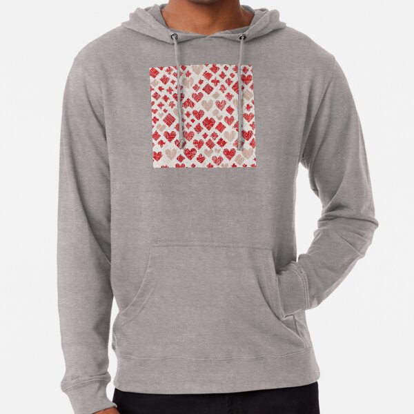Item preview, Textured Red and Beige Hearts Pattern on White Background designed and sold by CoolPixels.