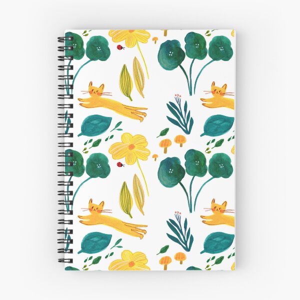 Item preview, Kitten Garden – Whimsical Floral Pattern designed and sold by NoriMori.
