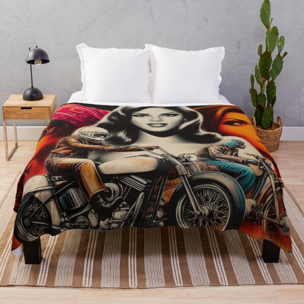 Item preview, Vintage Motorcycle Girls designed and sold by PulpVintage.
