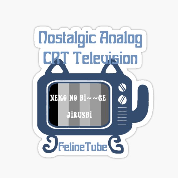 Artikel-Vorschau von Neko no Hige-Kollektion: Analogfernseher in Katzenform (Monochrom), designt und verkauft von nanaronnicoron.