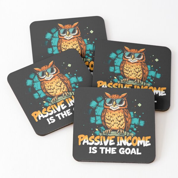 Item preview, Passive Income is the Goal Owl Design designed and sold by FoxyJags.