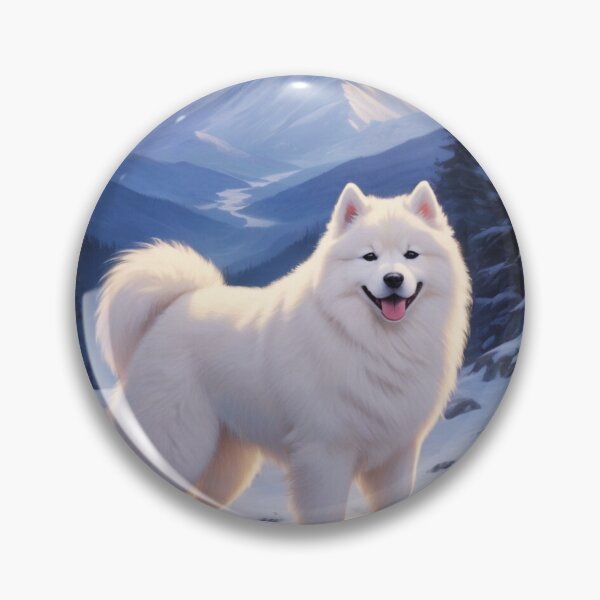 Item preview, Sunrise Samoyed Dog Mountain Landscape designed and sold by ChaosReigns91.