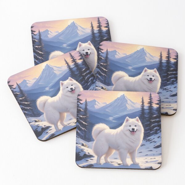Item preview, Sunrise Samoyed Dog Mountain Landscape designed and sold by ChaosReigns91.