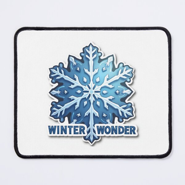 Item preview, "Winter Wonder" Snowflake Digital Art Print - Enchanting Ice Crystal Illustration designed and sold by www.contentcraze.in.