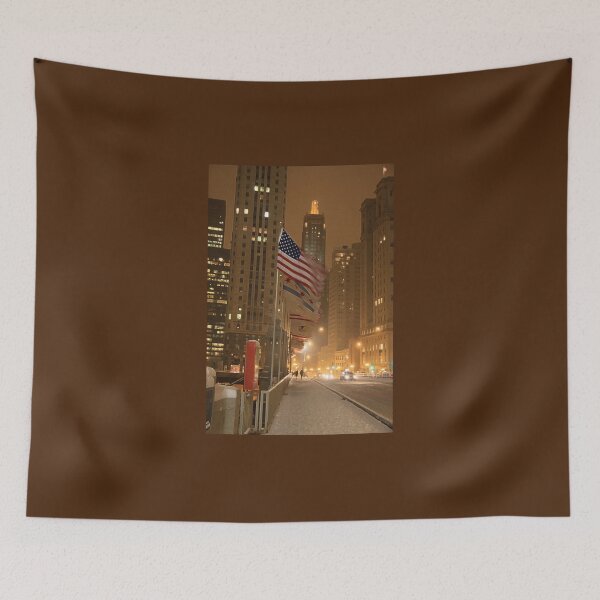 Item preview, Chicago Winter Glow –  City Lights at Night and Road through the Bridge over Chicago River  designed and sold by Maryna Gumenyuk.