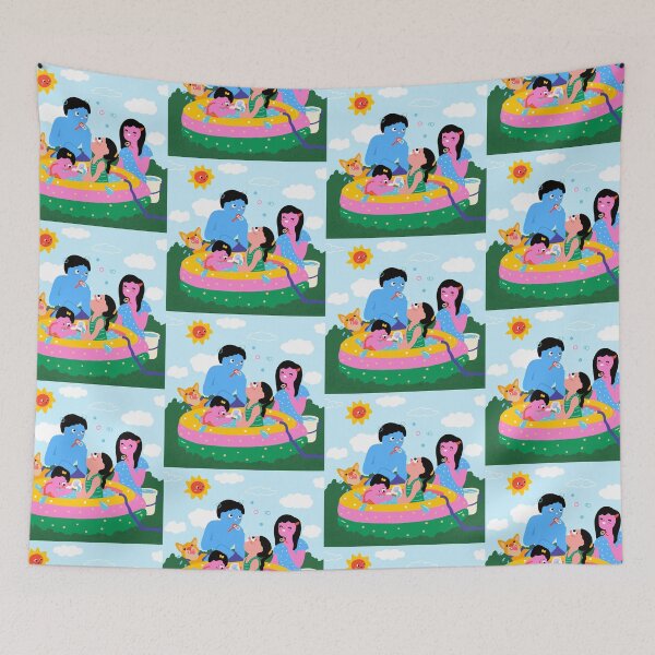 Item preview, FILIPINO FAMILY SWIMMING POOL TABO SHOWER CURTAIN designed and sold by aydapadi.