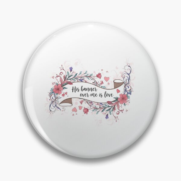 Item preview, His Banner Over Me Is Love Floral Banner designed and sold by Faithloveshop.