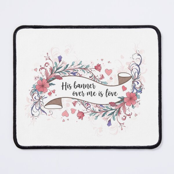 Item preview, His Banner Over Me Is Love Floral Banner designed and sold by Faithloveshop.