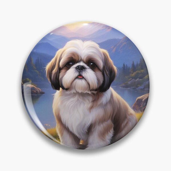 Item preview, Sunset Shih Tzu Dog Mountain Landscape designed and sold by ChaosReigns91.