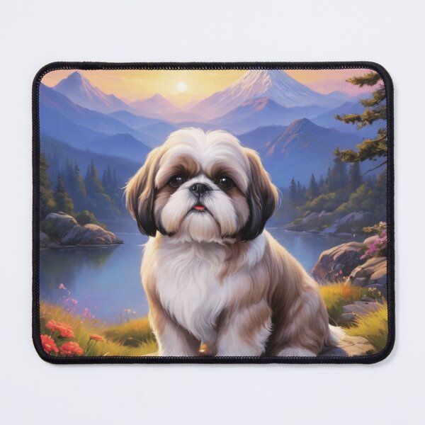 Item preview, Sunset Shih Tzu Dog Mountain Landscape designed and sold by ChaosReigns91.