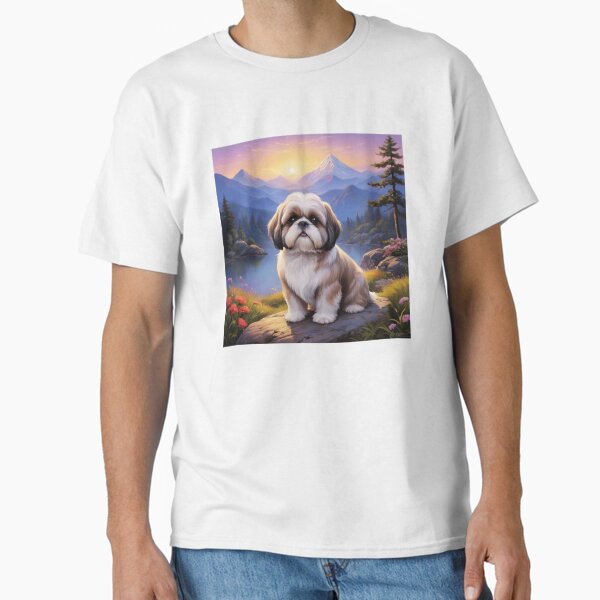 Item preview, Sunset Shih Tzu Dog Mountain Landscape designed and sold by ChaosReigns91.