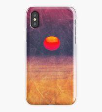 purple digital sunrise background iPhone Case