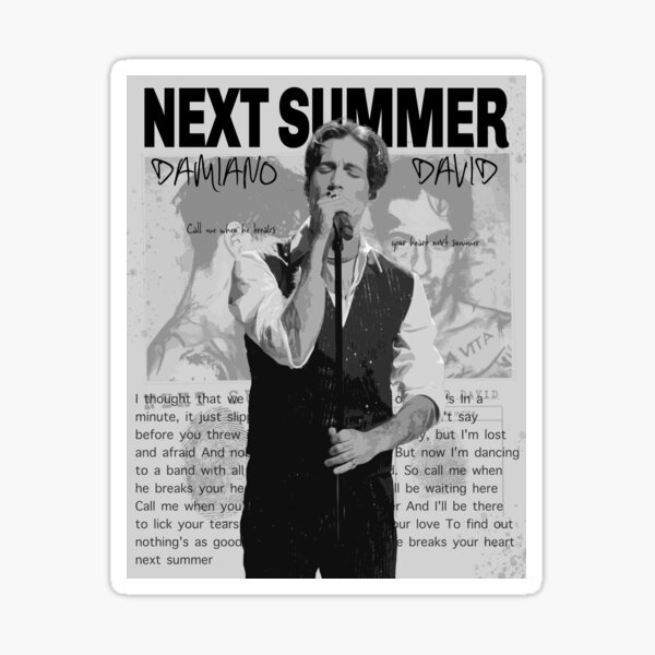 Item preview, Damiano David "Next Summer" designed and sold by amnelson05.