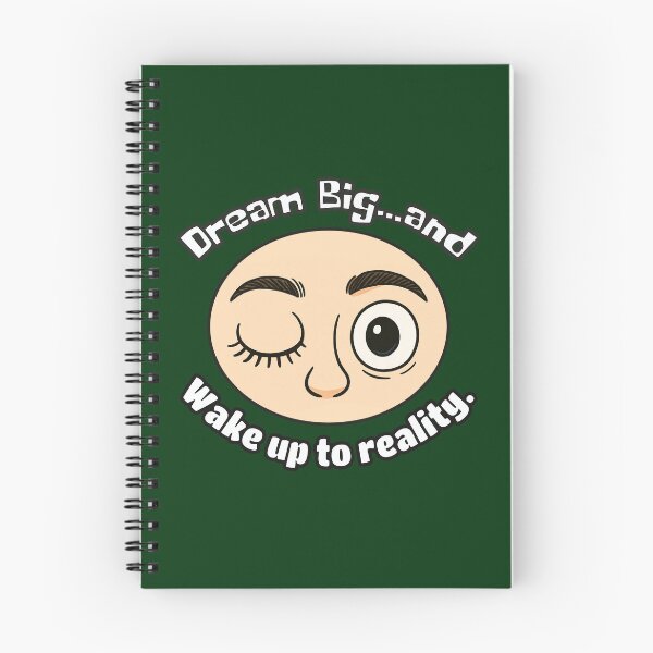Item preview, Sueña en grande y despierta a la realidad: Meme motivacional divertido y serio. designed and sold by PunArtistry.