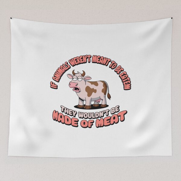 Item preview, Made of Meat, cow, BBQ, animals, steak, funnyfits70, Humor, Funny, retro, vintages, funny quotes, animal humor, designed and sold by FunnyFits70.