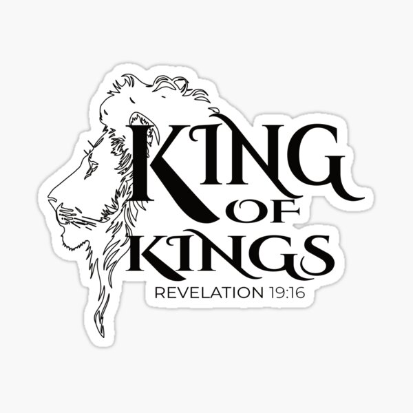 Item preview, King of Kings | Lion Silhouette Christian Typography Print (Revelation 19:16) designed and sold by tisforudesign.