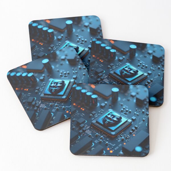 Item preview, Anonymous Hacker Mask Circuit Phone Case - Cyberpunk Tech Design designed and sold by www.contentcraze.in.