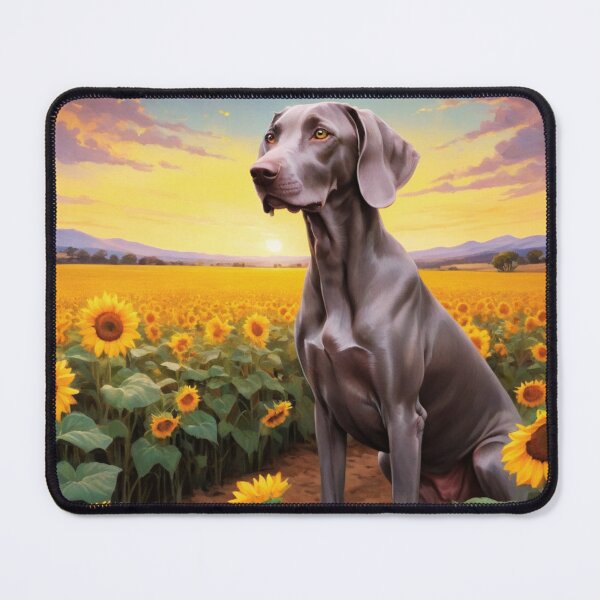 Item preview, Sunset Weimaraner Dog Sunflower Field designed and sold by ChaosReigns91.