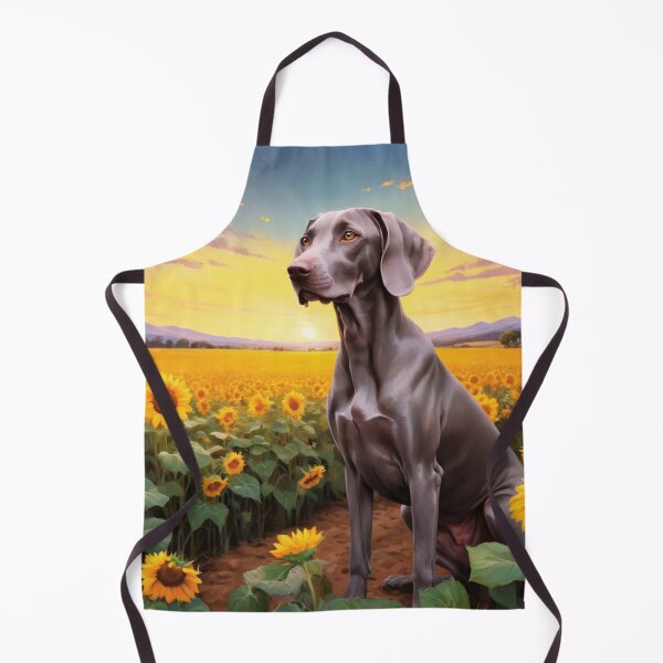 Item preview, Sunset Weimaraner Dog Sunflower Field designed and sold by ChaosReigns91.
