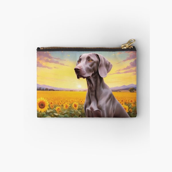 Item preview, Sunset Weimaraner Dog Sunflower Field designed and sold by ChaosReigns91.