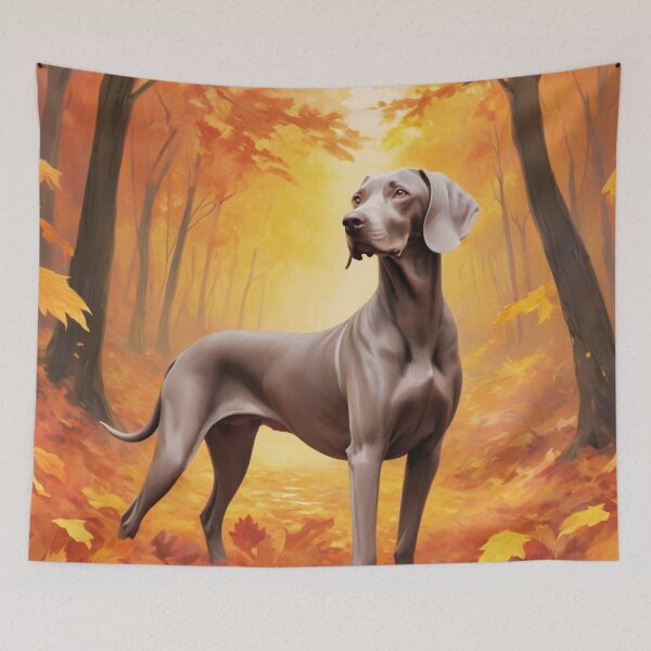 Item preview, Weimaraner Dog In Autumn designed and sold by ChaosReigns91.