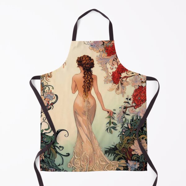 Item preview, Filigree, Art Nouveau Beautiful woman walking and Pohutukawa Tree designed and sold by CristalleLisa.