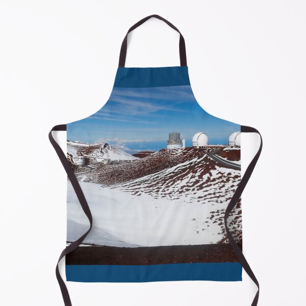 Item preview, Mauna Kea Summit with Snow and Astronomical Observatories under Blue Sky designed and sold by Maryna Gumenyuk.