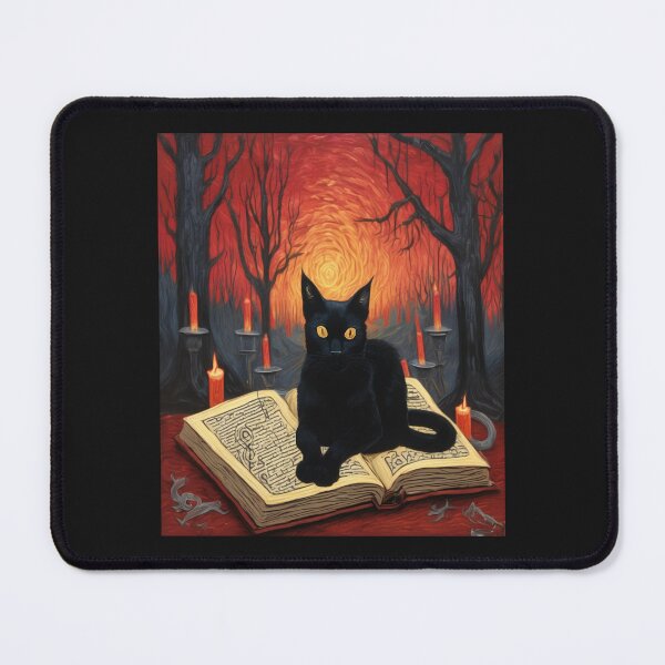 Item preview, "Enigmatic Whispers: The Black Cat's Spellbinding Tale" designed and sold by Artisticanvas.
