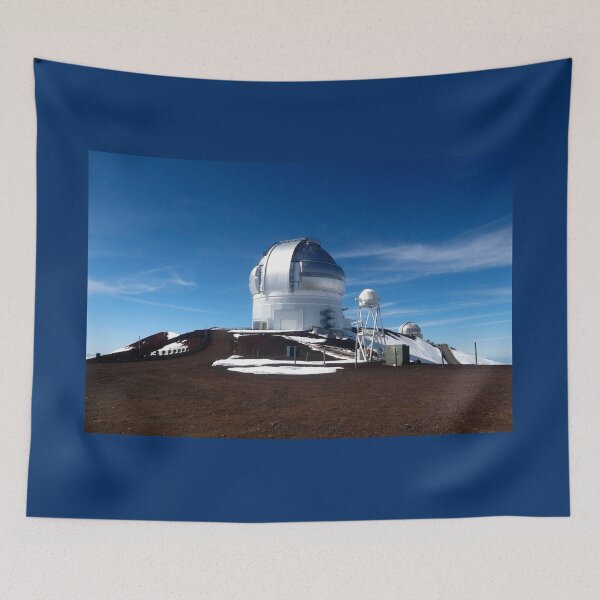 Item preview, Snow-Dusted Site with Observatory Dome on Mauna Kea under Blue Sky designed and sold by Maryna Gumenyuk.