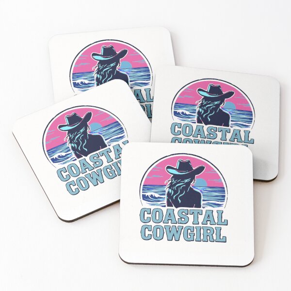 Item preview, Coastal Cowgirl – Retro Sunset Beach Vibes, Trendy Western Aesthetic designed and sold by LuxuryApparels.