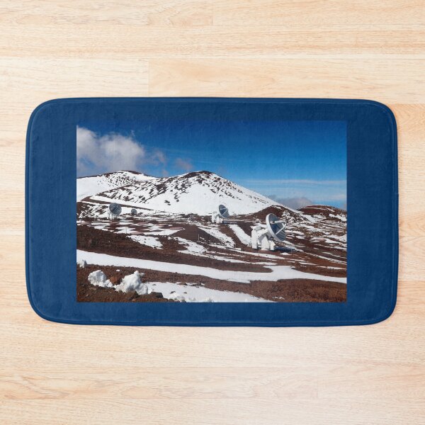 Item preview, Mauna Kea Observatories with Satellite Dishes and Cloudy Sky designed and sold by Maryna Gumenyuk.