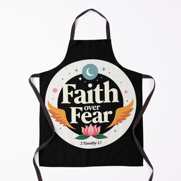 Item preview, Christian Apparel Easter Joy –Faith Over Fear – Overcome with Faith – 2 Timothy 1:7 | Bold Christian Inspiration Art designed and sold by ebocraft.
