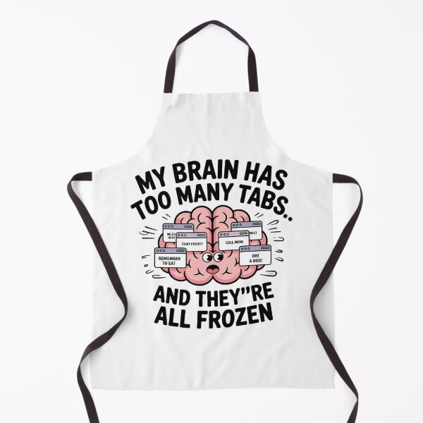 Item preview, Funny ADHD T-Shirt - My Brain Has Too Many Tabs - Frozen Brain Design - Mental Health Humor - Overthinking Shirt for Neurodivergent Students” designed and sold by saloui.