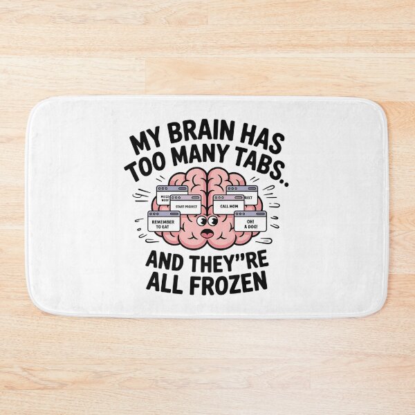 Item preview, Funny ADHD T-Shirt - My Brain Has Too Many Tabs - Frozen Brain Design - Mental Health Humor - Overthinking Shirt for Neurodivergent Students” designed and sold by saloui.