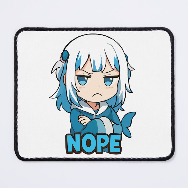 Item preview, Gawr Gura Mario Party Style Sticker "NOPE" designed and sold by Fresh Oshi Pressed.