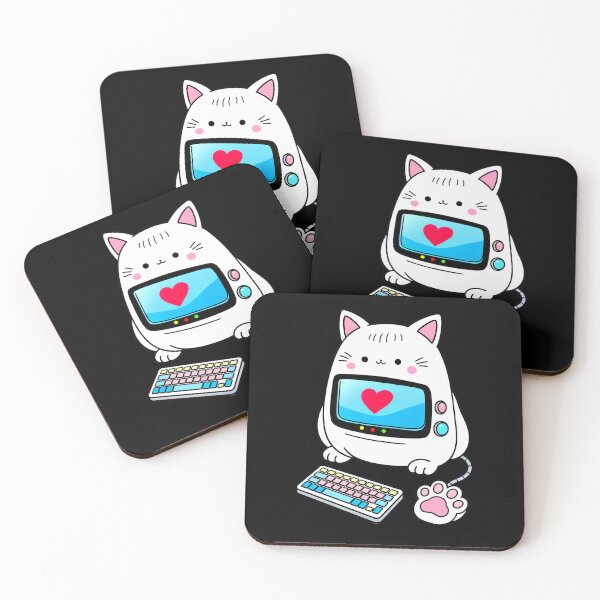 Item preview, Mochi the Computer Cat designed and sold by PiggyWonka.